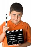 boy with film slate