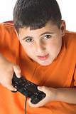 boy playing computer games 