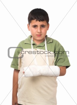 boy with broken arm