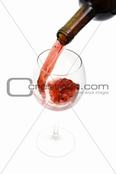 pouring red wine 