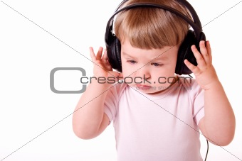 Child listening to the music