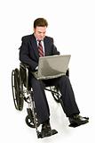Disabled Businessman & Computer