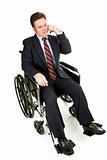 Disabled Businessman - Serious Conversation