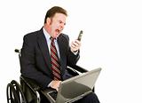 Disabled Businessman - Yelling
