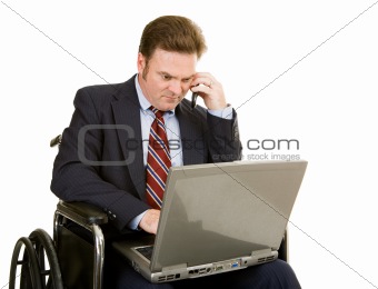 Disabled Businessman Connected