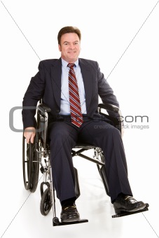Disabled Businessman Isolated
