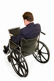 Disabled Businessman Rear View