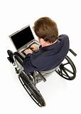 Disabled Businessman Typing
