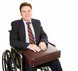 Disabled Businessman with Briefcase