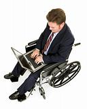 Disabled Businessman with Laptop