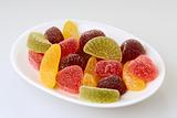 Fruit candy on plate