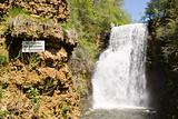 Apple Canyon Lake Waterfall and Sign