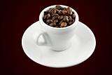 Classic white espresso cup with clipping path