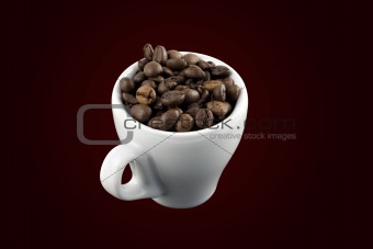 Classic white espresso cup with clipping path