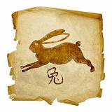 Rabbit Zodiac icon, isolated on white background.