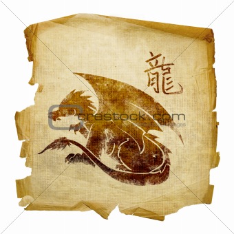 Dragon Zodiac icon, isolated on white background.