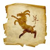 Goat Zodiac icon, isolated on white background.