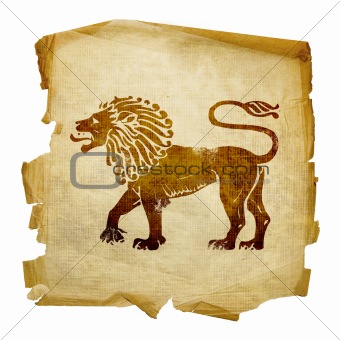 Lion zodiac icon, isolated on white background.