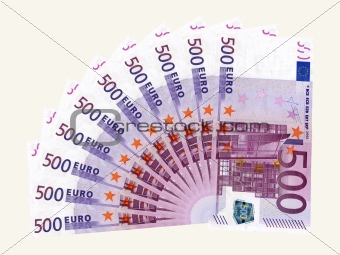 Five hundred euro banknotes