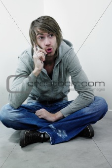 Young man with cellphone