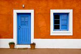 Blue window and door