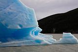 Broken Blue Iceberg at Grey Glacier