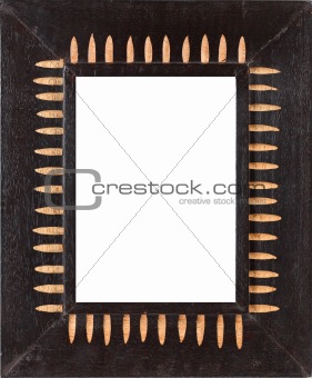 isolated ethnic wood frame
