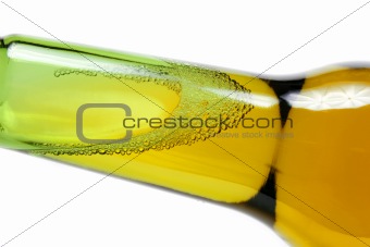 Closeup of bottle of beer