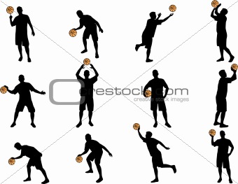 Image 875971: basketball silhouettes from Crestock Stock Photos