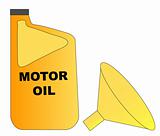 motor oil and funnel