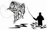 Fisherman catching a largemouth bass