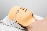 body care series. facial mask electrophoresis procedure