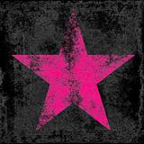 Hot pink grunge star