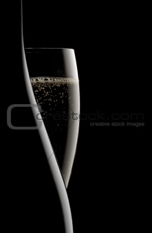 champagne on black