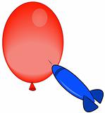 dart popping red balloon