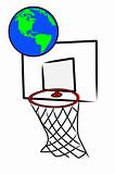 shooting hoops with the earth