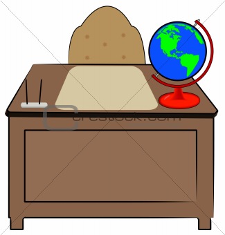 globe stand sitting on a desk