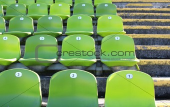 green chairs