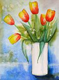 tulips aquarella