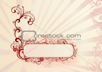 Vector illustration of beautiful floral frame 