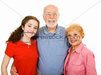 Teen with Grandparents