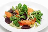 Vegetables and roe meals salad