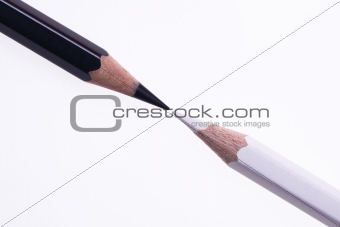 Black and white pencils