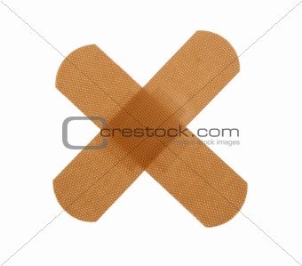 Plasters isolated on white background