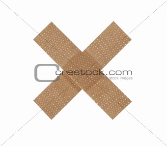 Plasters isolated on white background