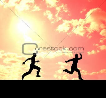 men running