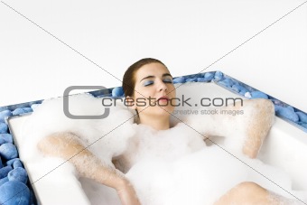 Luxurious bubble bath