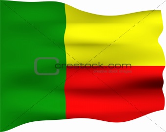 3D Flag of Benin