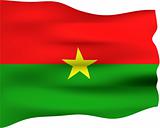 3D Flag of Burkina Faso