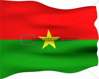 3D Flag of Burkina Faso